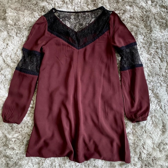 Express Lace Detail Long Sleeve Dress Size Small - Picture 7 of 7